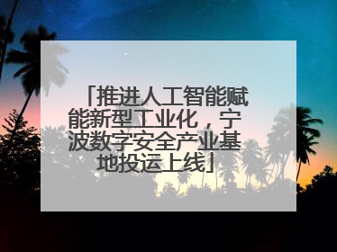 推进人工智能赋能新型工业化，宁波数字安全产业基地投运上线