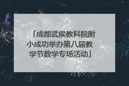 成都武侯教科院附小成功举办第八届教学节数学专场活动