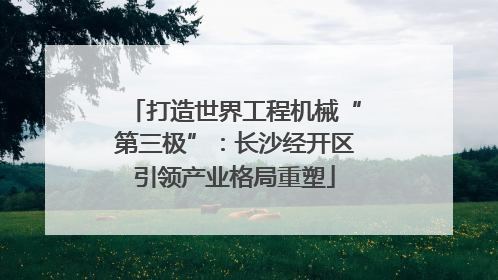 打造世界工程机械“第三极”：长沙经开区引领产业格局重塑