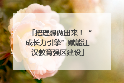 把理想做出来！“成长力引擎”赋能江汉教育强区建设