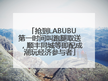 抢到LABUBU第一时间叫跑腿取送，顺丰同城等即配成潮玩经济参与者