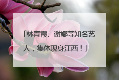 林青霞、谢娜等知名艺人，集体现身江西！