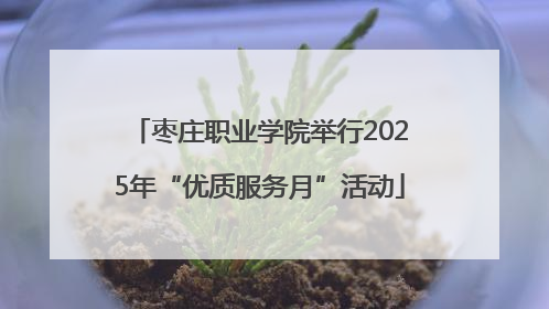 枣庄职业学院举行2025年“优质服务月”活动
