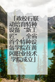 政校行联动培育特种设备“新工匠”，全省首个特种设备学院在黄冈职业技术学院成立