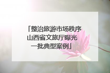 整治旅游市场秩序 山西省文旅厅曝光一批典型案例
