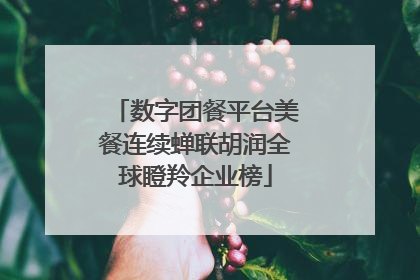 数字团餐平台美餐连续蝉联胡润全球瞪羚企业榜