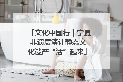 文化中国行｜宁夏 非遗展演让静态文化遗产“活”起来