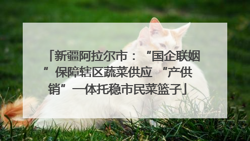新疆阿拉尔市：“国企联姻”保障辖区蔬菜供应 “产供销”一体托稳市民菜篮子