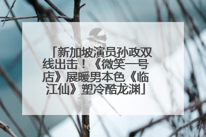 新加坡演员孙政双线出击！《微笑一号店》展暖男本色《临江仙》塑冷酷龙渊