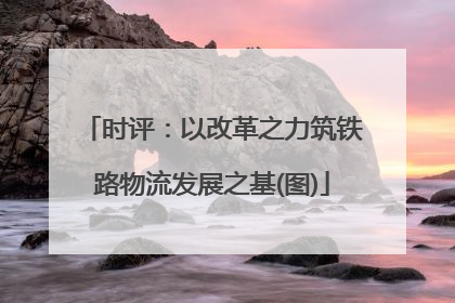 时评：以改革之力筑铁路物流发展之基(图)