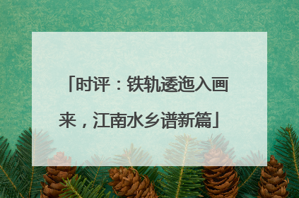 时评：铁轨逶迤入画来，江南水乡谱新篇