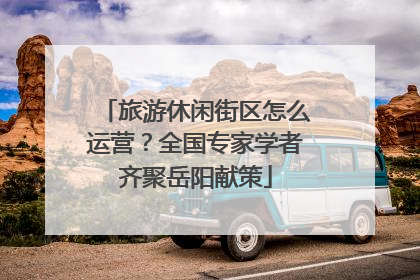 旅游休闲街区怎么运营？全国专家学者齐聚岳阳献策