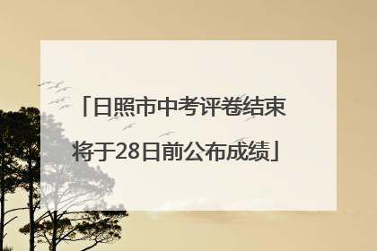 日照市中考评卷结束 将于28日前公布成绩