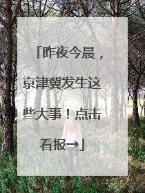 昨夜今晨，京津冀发生这些大事！点击看报→
