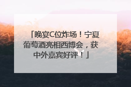 晚宴C位炸场！宁夏葡萄酒亮相西博会，获中外嘉宾好评！