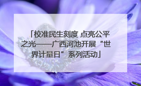 校准民生刻度 点亮公平之光——广西河池开展“世界计量日”系列活动