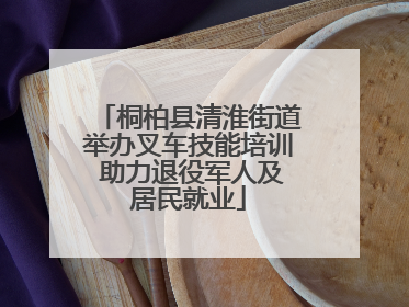 桐柏县清淮街道举办叉车技能培训 助力退役军人及居民就业