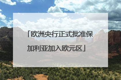 欧洲央行正式批准保加利亚加入欧元区