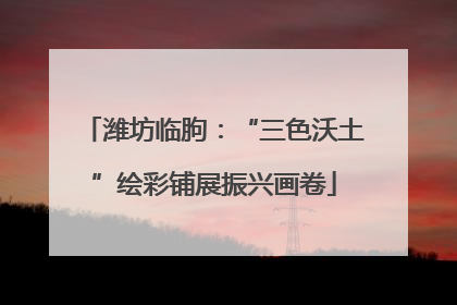 潍坊临朐：“三色沃土”绘彩铺展振兴画卷