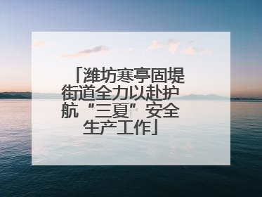 潍坊寒亭固堤街道全力以赴护航“三夏”安全生产工作