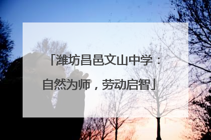 潍坊昌邑文山中学：自然为师，劳动启智