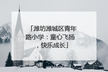 潍坊潍城区青年路小学：童心飞扬，快乐成长