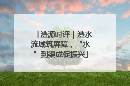 澧源时评｜澧水流域筑屏障，“水”到渠成促振兴