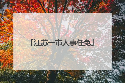 江苏一市人事任免
