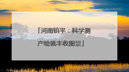 河南镇平：科学测产绘就丰收图景