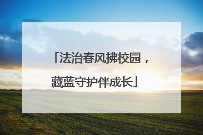 法治春风拂校园，藏蓝守护伴成长