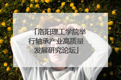 洛阳理工学院举行轴承产业高质量发展研究论坛