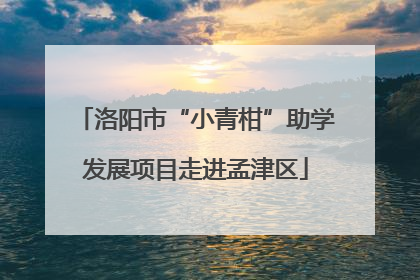 洛阳市“小青柑”助学发展项目走进孟津区
