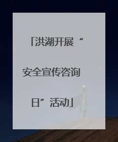 洪湖开展“安全宣传咨询日”活动