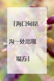 海口甸昆沟一处出现塌方
