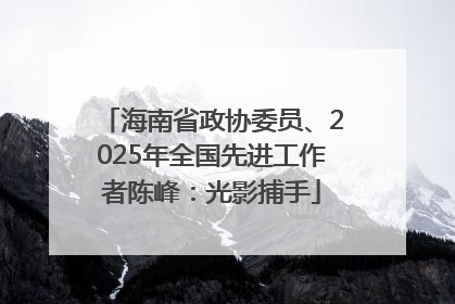 海南省政协委员、2025年全国先进工作者陈峰：光影捕手