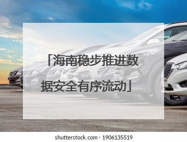 海南稳步推进数据安全有序流动