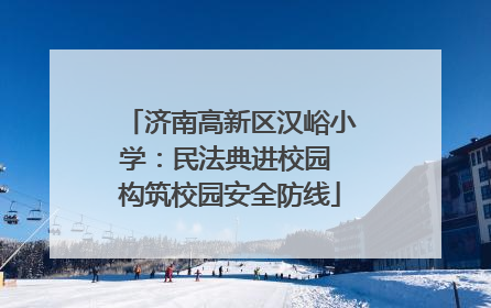 济南高新区汉峪小学：民法典进校园 构筑校园安全防线
