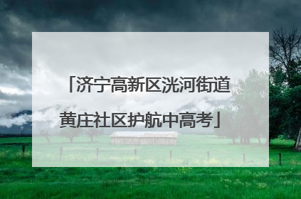 济宁高新区洸河街道黄庄社区护航中高考