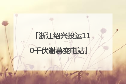 浙江绍兴投运110千伏谢慕变电站
