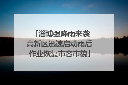 淄博强降雨来袭 高新区迅速启动雨后作业恢复市容市貌