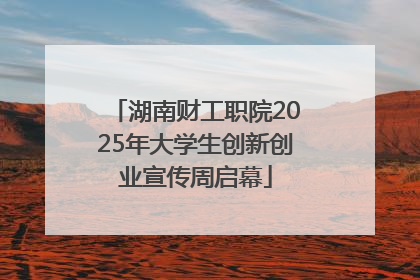 湖南财工职院2025年大学生创新创业宣传周启幕