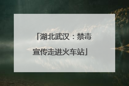 湖北武汉：禁毒宣传走进火车站