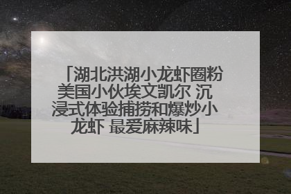 湖北洪湖小龙虾圈粉美国小伙埃文凯尔 沉浸式体验捕捞和爆炒小龙虾 最爱麻辣味
