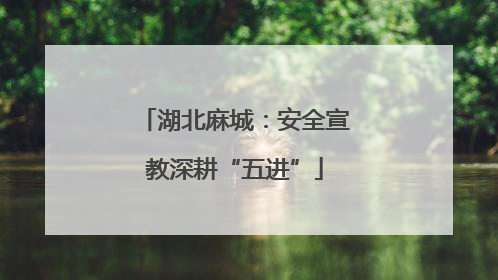 湖北麻城：安全宣教深耕“五进”