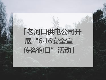 老河口供电公司开展“6·16安全宣传咨询日”活动