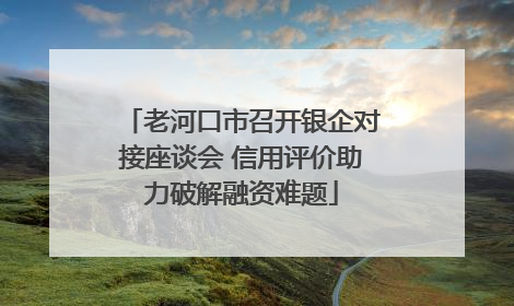 老河口市召开银企对接座谈会 信用评价助力破解融资难题