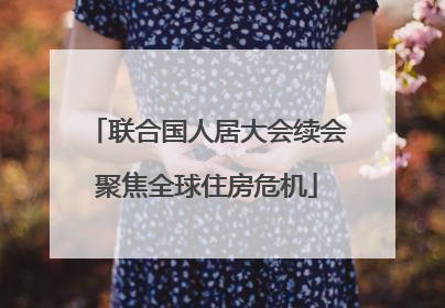 联合国人居大会续会聚焦全球住房危机
