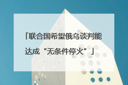 联合国希望俄乌谈判能达成“无条件停火”