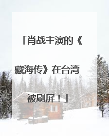 肖战主演的《藏海传》在台湾被刷屏！