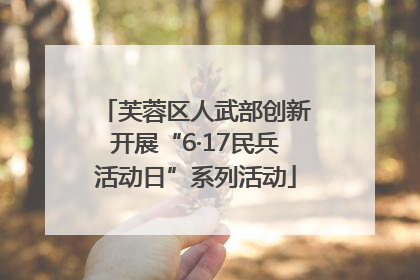 芙蓉区人武部创新开展“6·17民兵活动日”系列活动